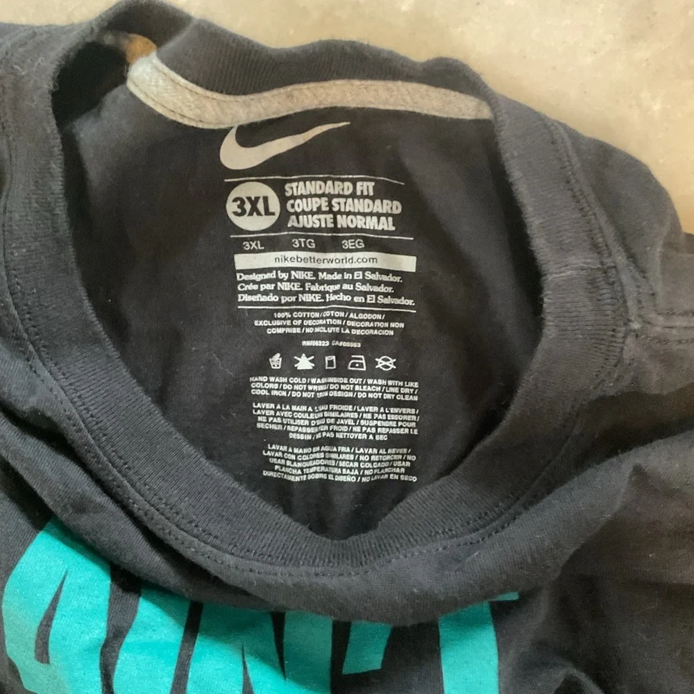 Nike Black Short Sleeve Tee with Teal and Red Graphic
